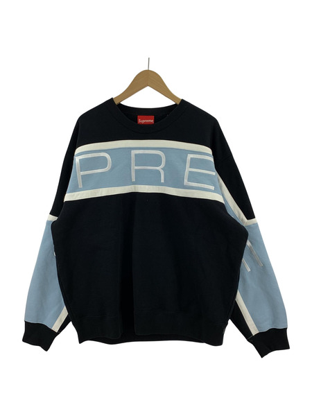 Supreme 21SS Paneled Crewneck BLK (L)[値下]