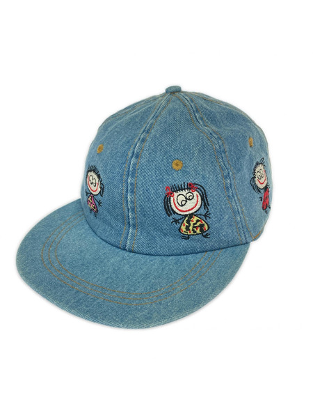 OLD・VINTAGE キャップ 90s USA製 Danny First 刺繍デニムキャップ