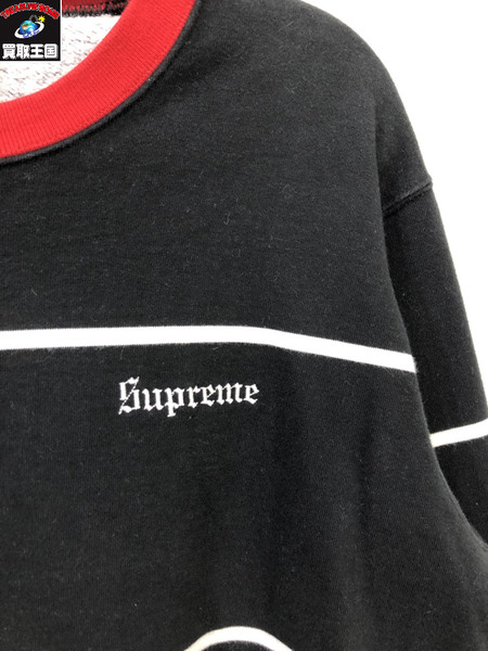 Supreme Striped Crewneck S 17AW/黒/シュプリーム｜商品番号 ...