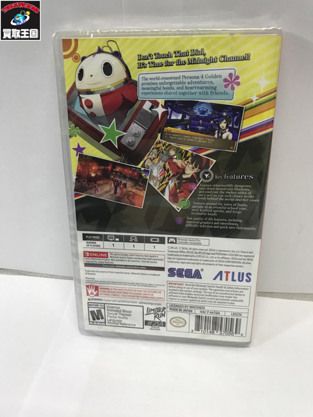 Nintendo Switch ペルソナ4ゴールデン　北米版
