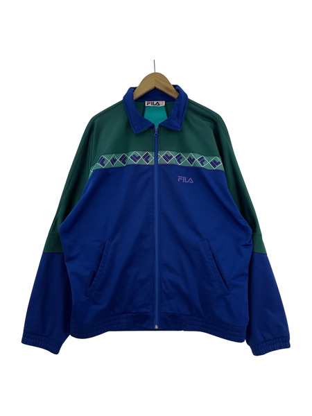 FILA　トラックジャケット　XXL　グリーン×ネイビー