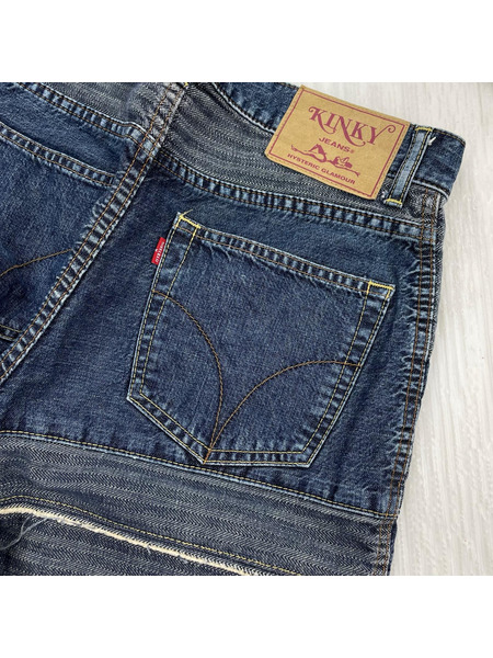 HYSTERIC GLAMOUR スクラッチフレアデニムパンツ/27/インディゴ/01193AP02