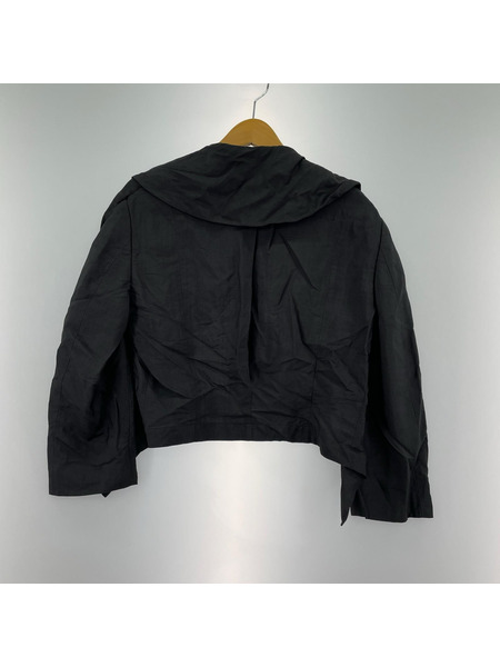 COMME des GARCONS ジャケット シルク フリルジャケット M ブラック