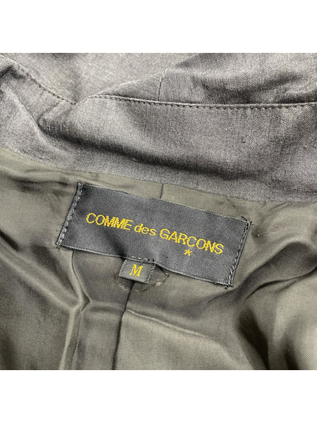 COMME des GARCONS ジャケット シルク フリルジャケット M ブラック
