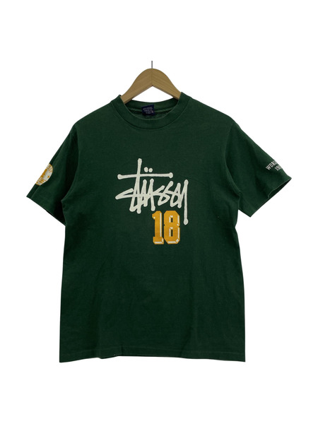 90s STUSSY 18 USA製 Tee グリーン S