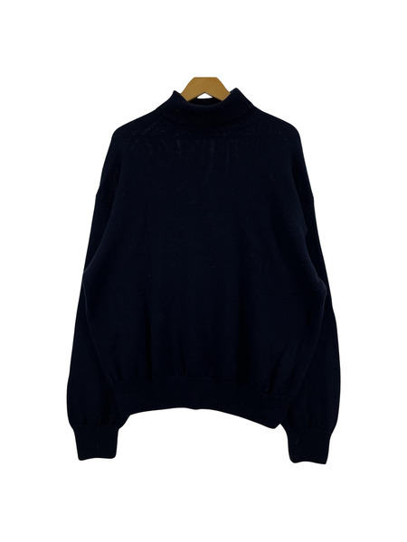 blurhms 21AW Merino Wool Knit Turtle-neck PO 紺 (3)