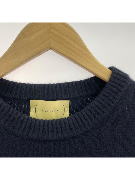 ニット・セーター cantate 21AW クルーネックニット 48 ネイビー