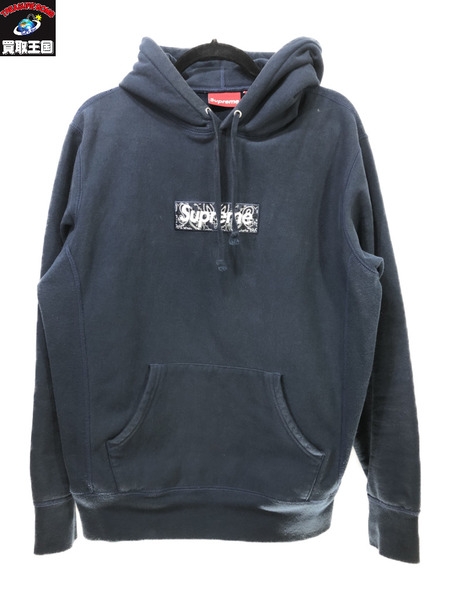 Supreme/19AW/Bandana Box Logo Hooded Sweatshirt/NVY/M