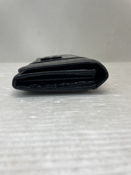 BALENCIAGA アワーグラス コンチネンタル 型押し フラップ 長財布