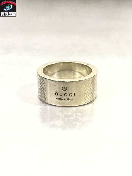 GUCCI ロゴデザインリング/シルバー/7号/グッチ