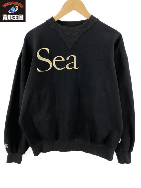 WIND AND SEA L S SDT CREW NECK SWEAT SHIRT BLACK S