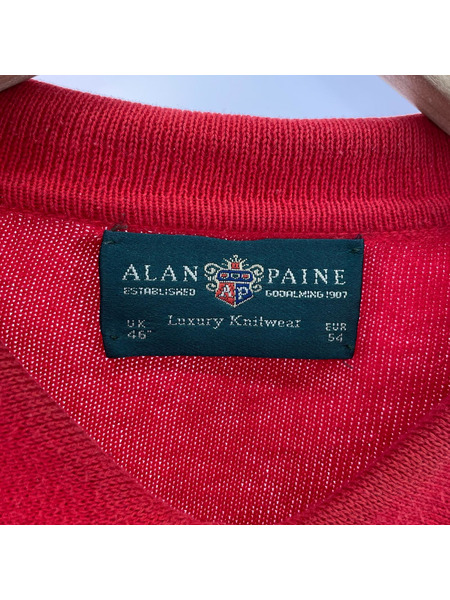 OLD・VINTAGE カーディガン 90s ALAN PAINE コットンカーディガンシャツ RED