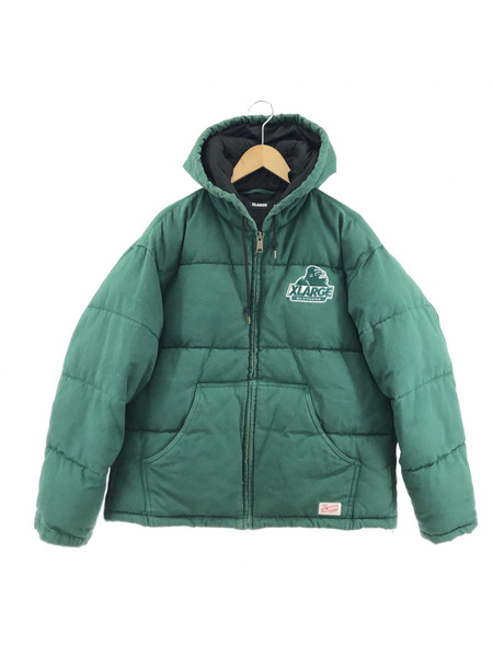 XLARGE 21AW DUCK ACTIVE PUFFER JACKET パファージャケット 緑 S