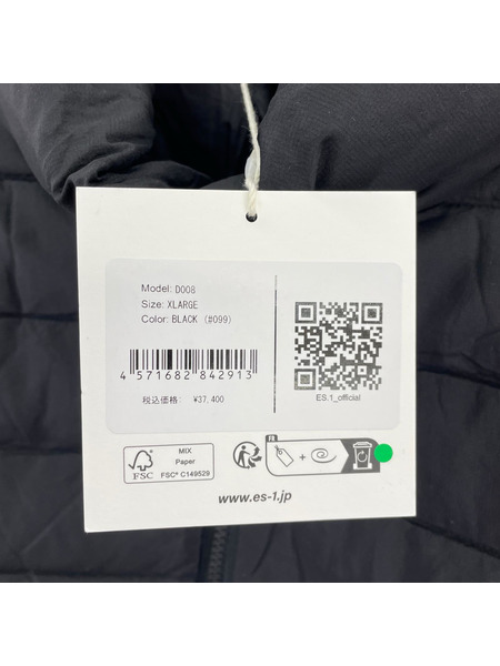 ES.1 Middle Down Jacket D008エスアイ ミドルダウンジャケット 黒 (XL) タグ