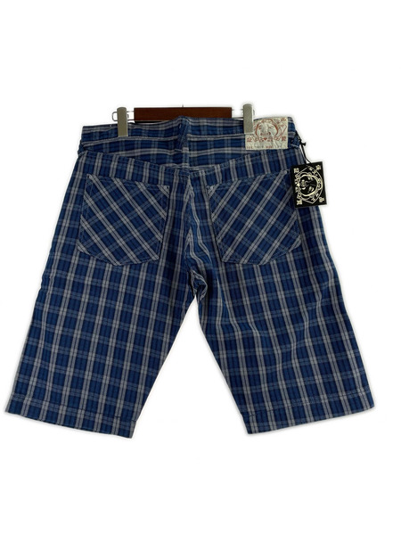 YAMANE Lot.7550 チェックショーツ W36 ネイビー