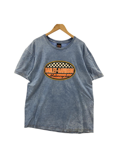 Harley-Davidson USA製 90s 両面プリントTシャツ (L) ブルー