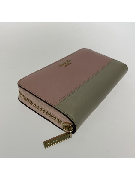 kate spade new york/ラウンドファスナー長財布/PNK[値下]