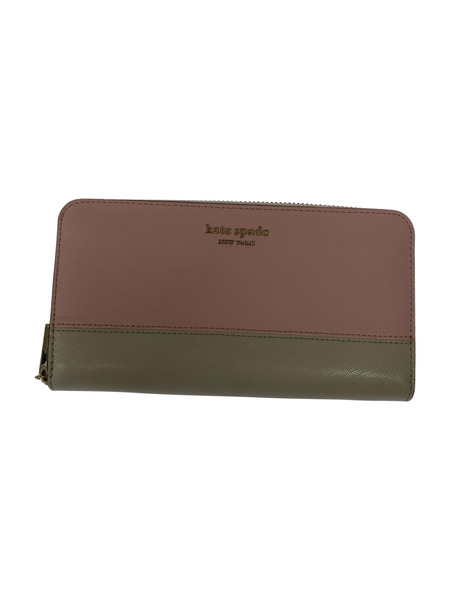 kate spade new york/ラウンドファスナー長財布/PNK[値下]