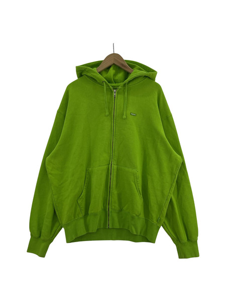 Supreme Overdyed Small Box Zip Up Hooded Sweatshirt Lime M