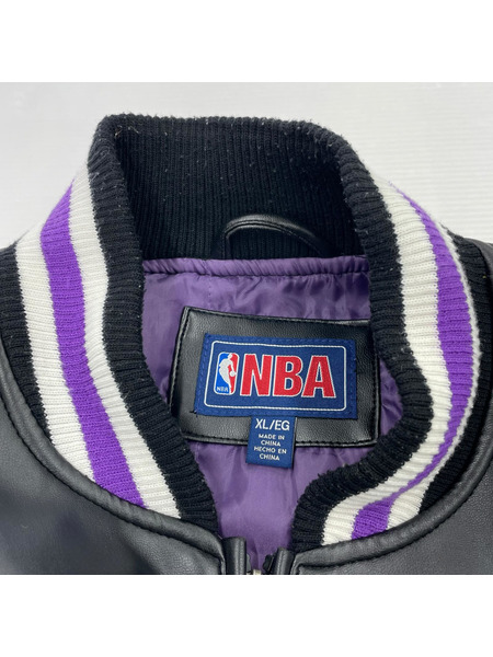 ジャケット NBA LAKERS PUレザースタジャン