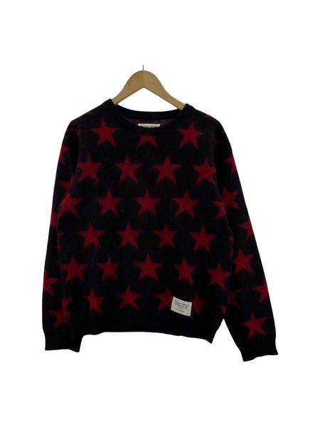 WACKO MARIA Star mohair sweater 黒 S