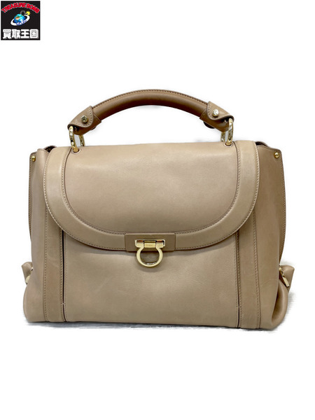 S.Ferragamo ソフィア ガンチーニ 2WAYバッグ ベージュ[値下]