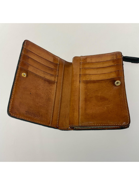 コンパクトウォレット Allegro 二ツ折リ財布 GRN