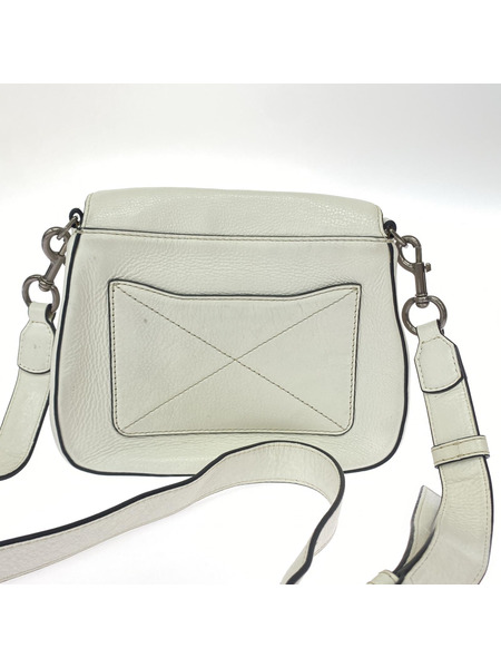 MARC JACOBS ダメージスタッズ レザーショルダーバッグ ホワイト