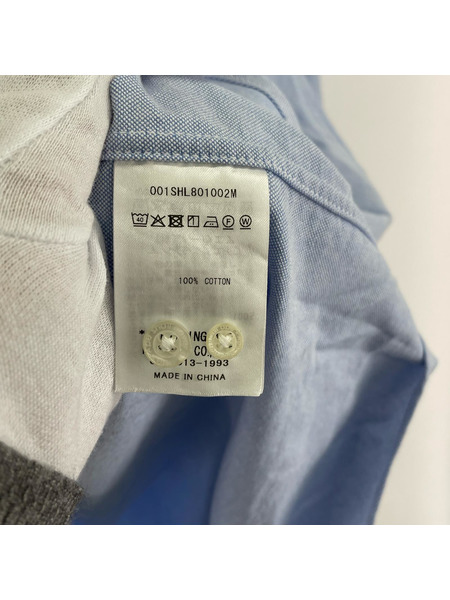 A BATHING APE 25AW 胸サルワッペン オックスフォードシャツ 2XL 水色