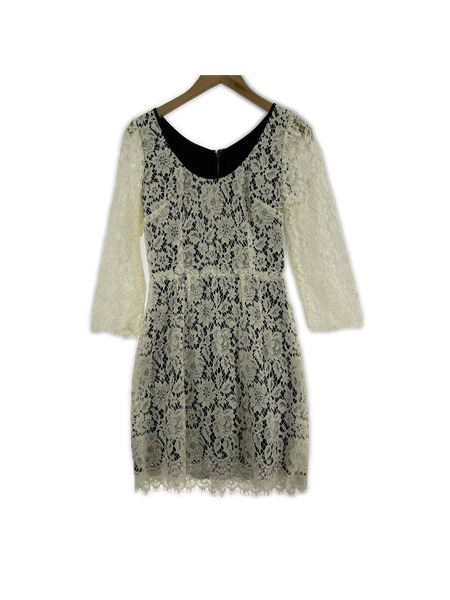 DOLCE&GABBANA 長袖ワンピース レースワンピース (40)