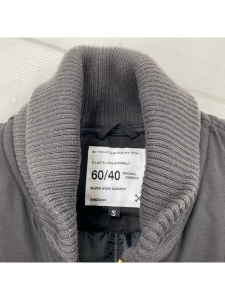 BLUCO WORK GARMENT ジャケット 60/40 中綿 黒(S)