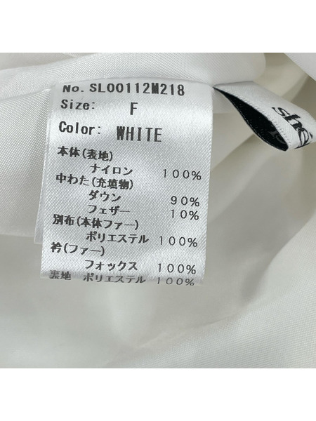 ダウンベスト sheller フォックス フード付