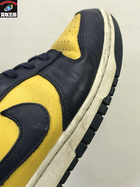 NIKE DUNK LOW RETRO Michigan/27.5cm/黄/紺/ナイキ/スニーカー[値下]