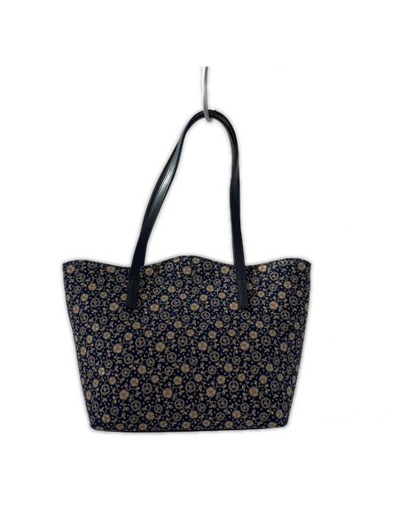 トートバッグ 印傳屋 紺地×白漆 椿 トートバッグ