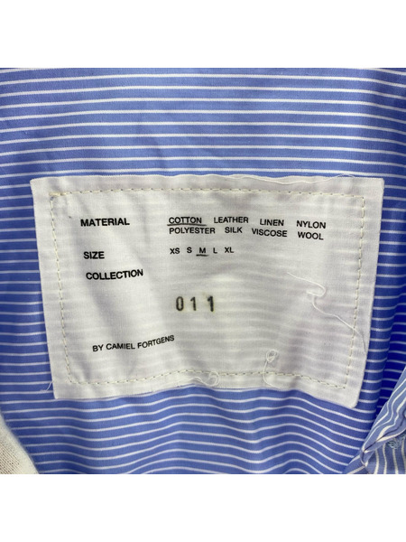 CAMIEL FORTGENS 半袖シャツ 再構築 ストライプ M[値下]