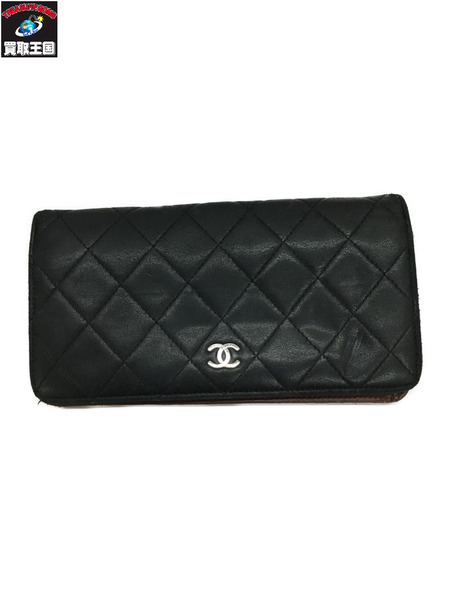 CHANEL 二つ折り長財布 黒[値下]