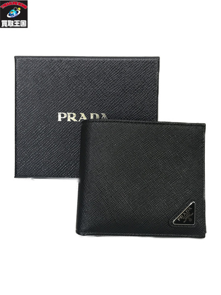 PRADA サフィアーノ/トライアングル/財布/BLK/黒/プラダ