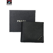 PRADA サフィアーノ/トライアングル/財布/BLK/黒/プラダ