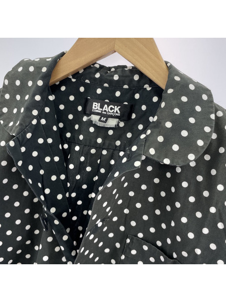 BLACK COMME des GARCONS 14AW ラウンドカラーシャツ M ブラック