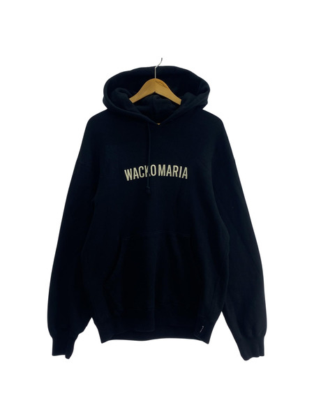WACKO MARIA ATHLETIC SCRIPT embroidered hoodie S ブラック