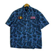 STELLA McCARTNEY 半袖シャツ 総柄 M ブルー