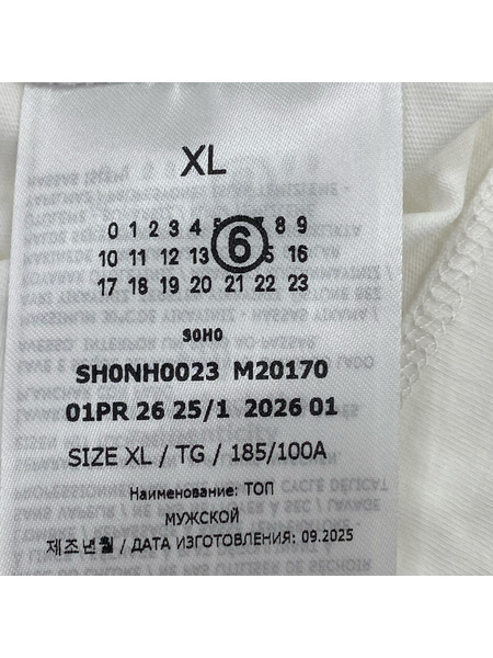 MM6 26SS Label Patch L/S T-shirt XL ホワイト