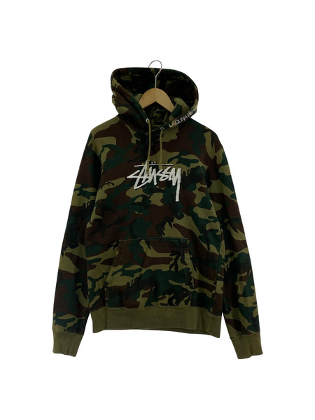 STUSSY プルオーバーパーカー 迷彩 S