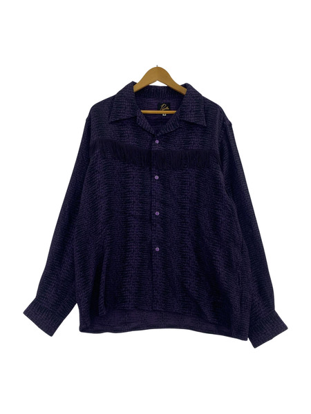 Needles 24SS FRINGE ONE-UP SHIRT フリンジシャツ M パープル OT196