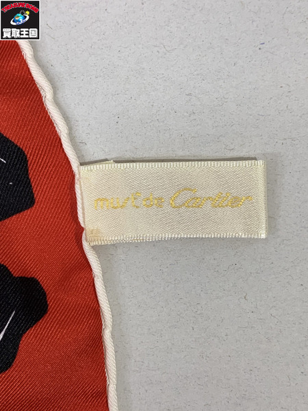 小柄物 Cartier スカーフ ヒョウ