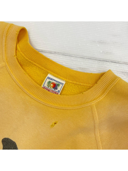 SAINT MICHAEL スウェット・トレーナー 23AW COW CREWNECK SWEAT M イエロー