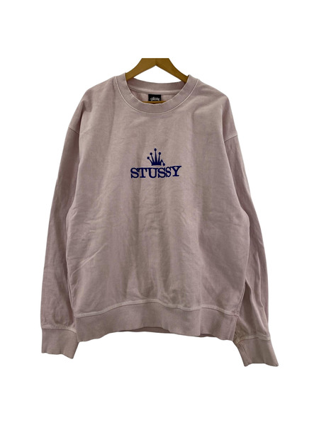 STUSSY 23SS/Glamour Pigment Dyed Crew Sweatshirt L