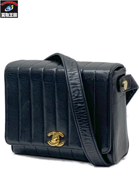 CHANEL マドモアゼル ショルダーバッグ ラムスキン BLK 本体のみ CHANEL 鞄 カメラバッグ ココマーク 