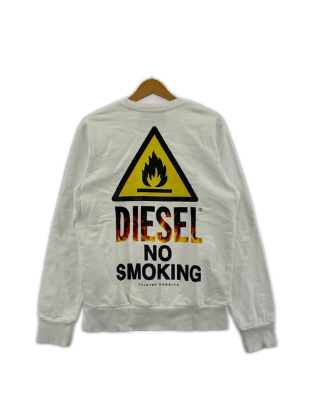 DIESEL スウェット・トレーナー FXXKING RABBITS スウェット ホワイト