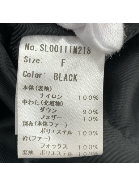 ダウンベスト sheller フォックス フード付